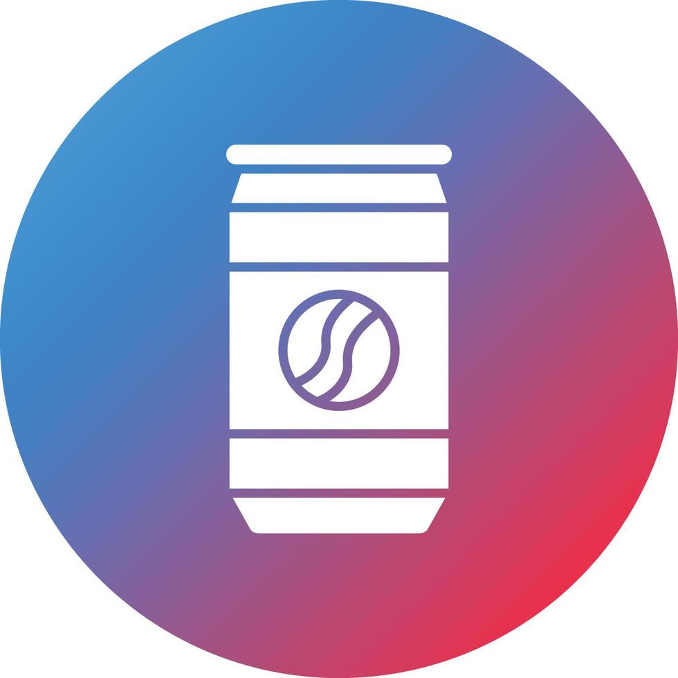 Cola Glyph Circle Gradient Background Icon vector