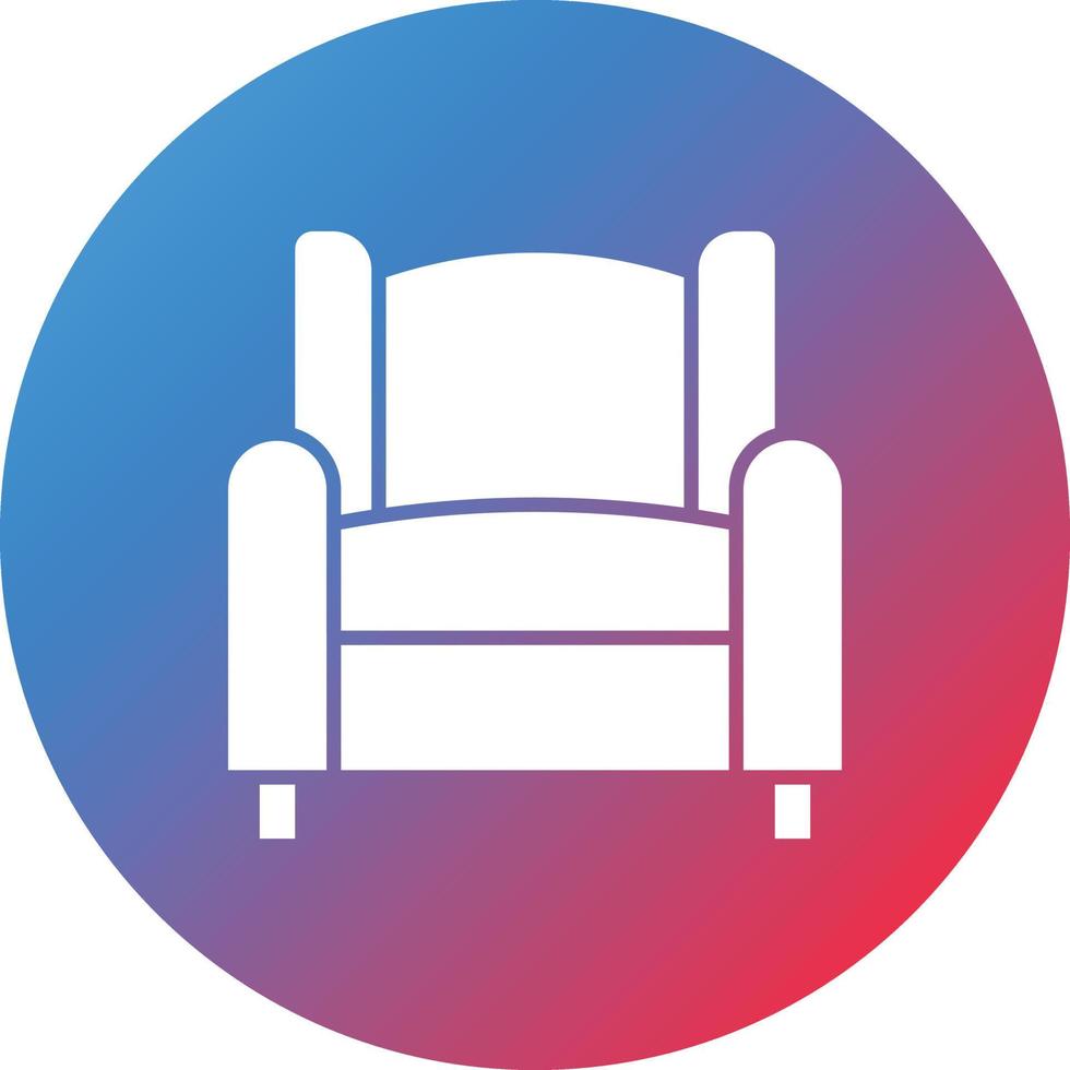 Cinema Sofa Glyph Circle Gradient Background Icon vector