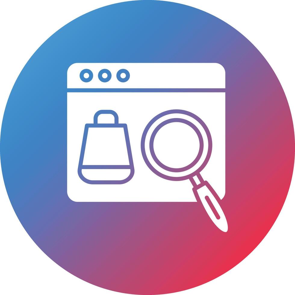 Product Browsing Glyph Circle Gradient Background Icon vector