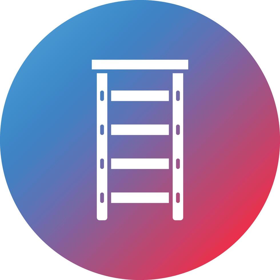 Ladder Glyph Circle Gradient Background Icon vector