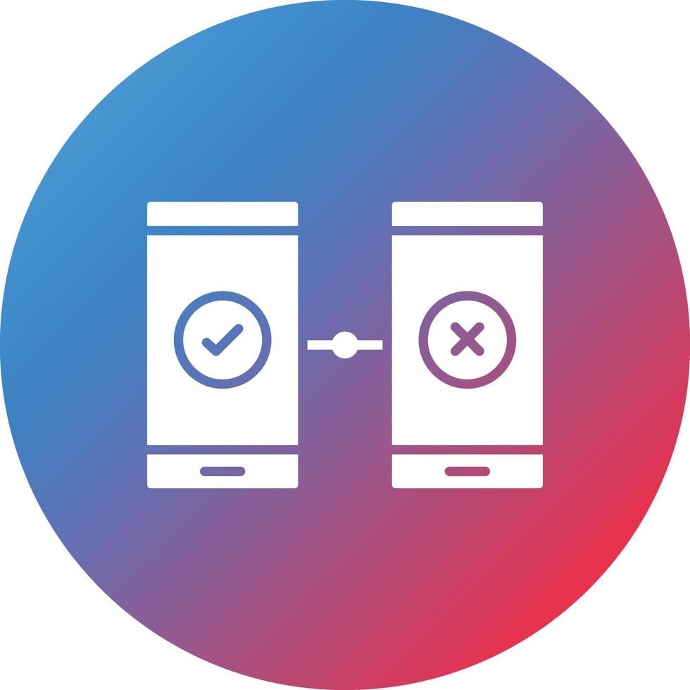 AB Testing Glyph Circle Gradient Background Icon vector