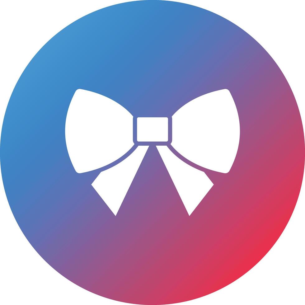 Bow Tie Glyph Circle Gradient Background Icon vector