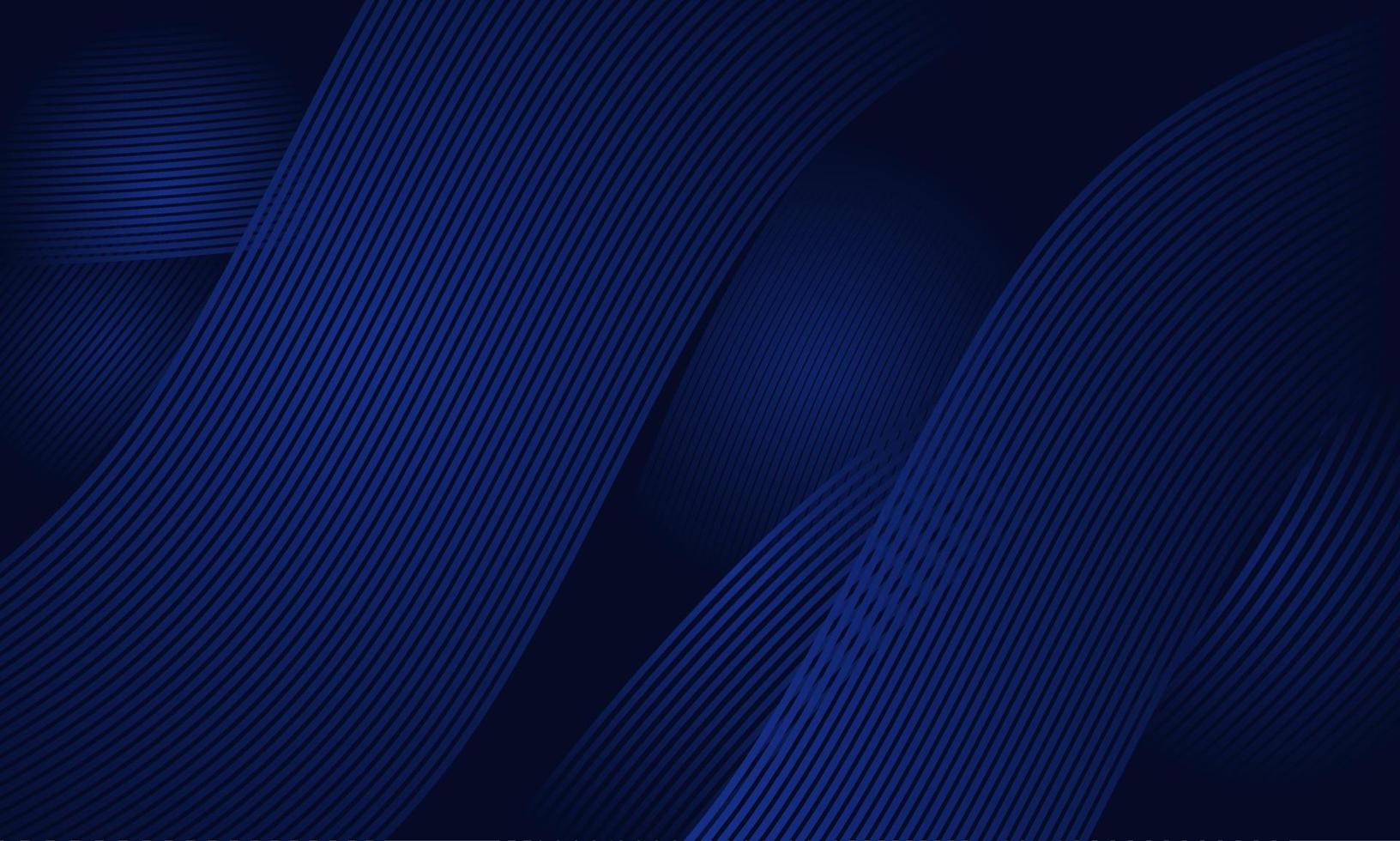 fondo de onda de rayas modernas abstractas. fondo de lujo degradado azul oscuro. diseño vectorial para presentación, afiche o negocio vector