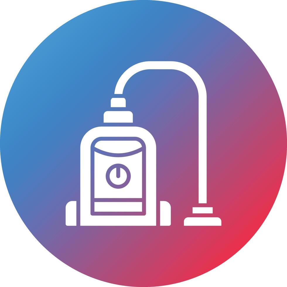 Vacuum Cleaner Glyph Circle Gradient Background Icon vector