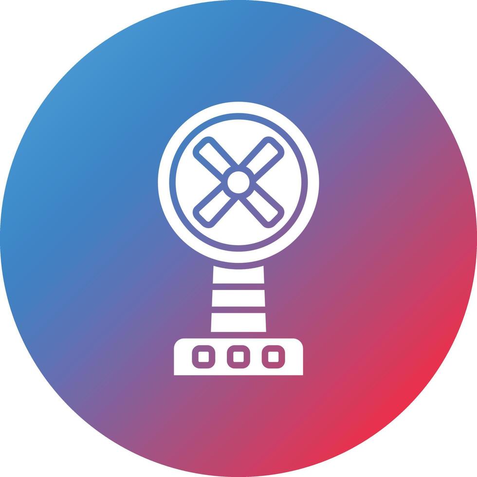 Stand Fan Glyph Circle Gradient Background Icon vector