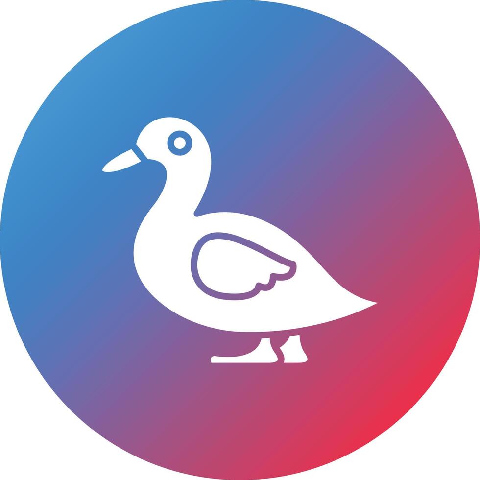 Duck Glyph Circle Gradient Background Icon vector