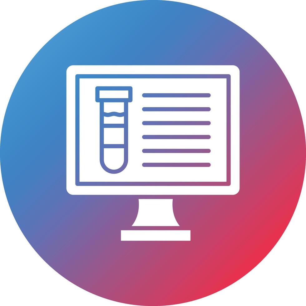 Computer Science Glyph Circle Gradient Background Icon vector