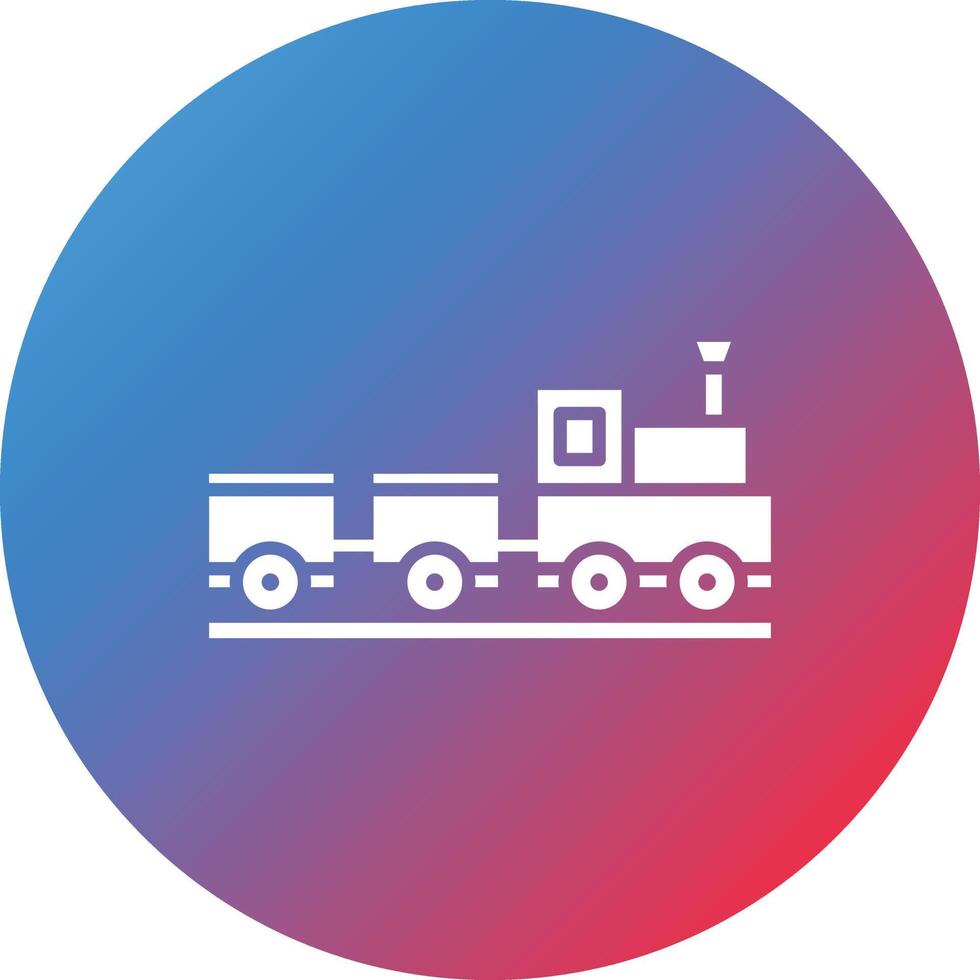 Train Toy Glyph Circle Gradient Background Icon vector