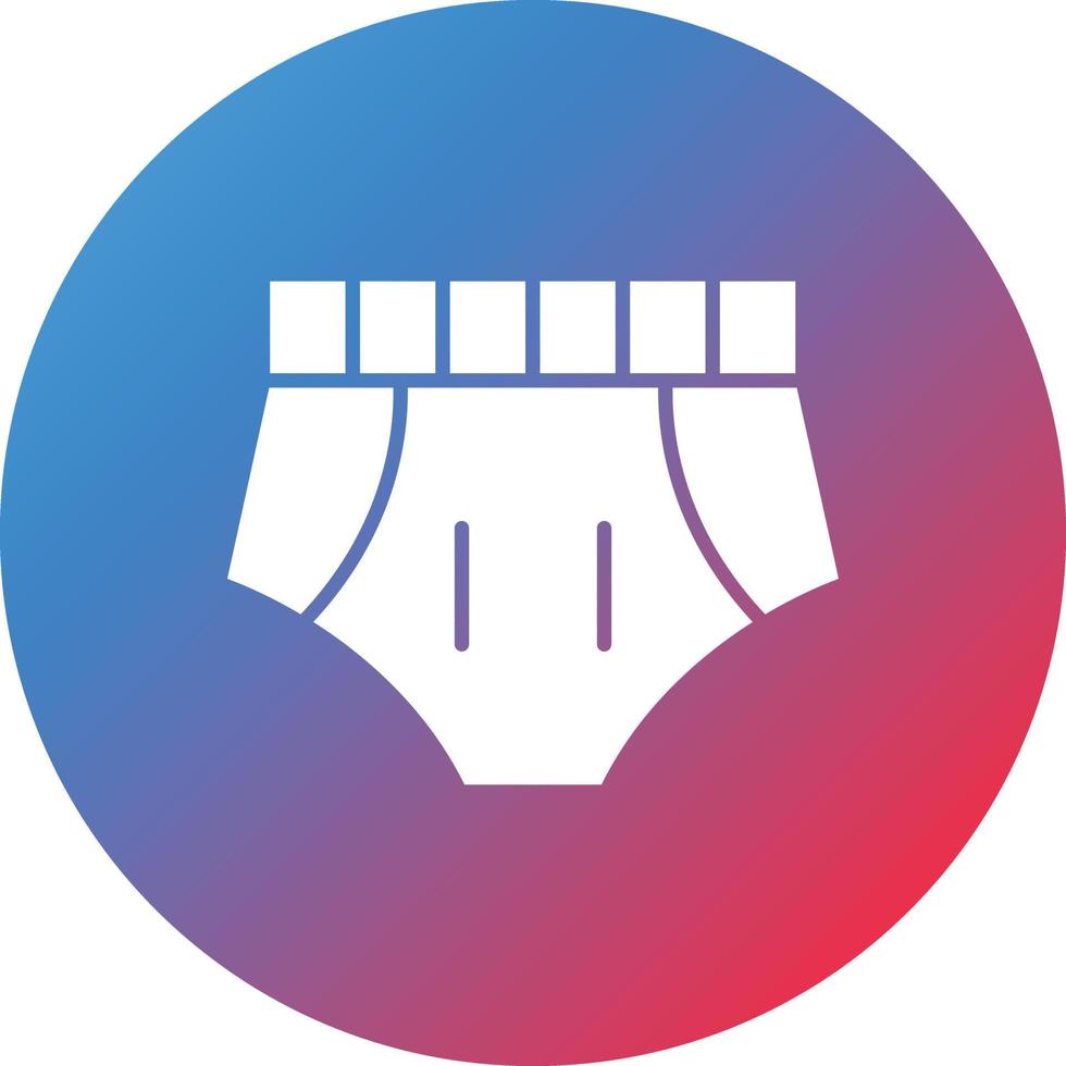Swimming Trunks Glyph Circle Gradient Background Icon vector