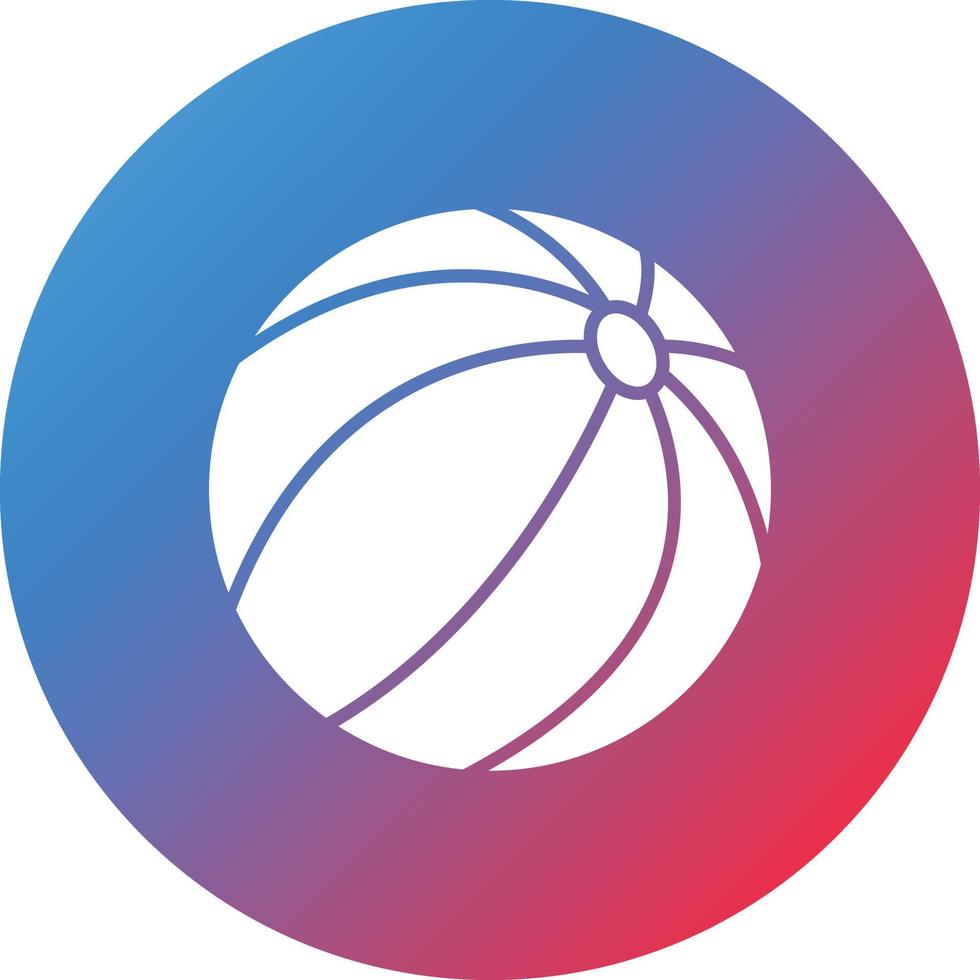 Beach Ball Glyph Circle Gradient Background Icon vector