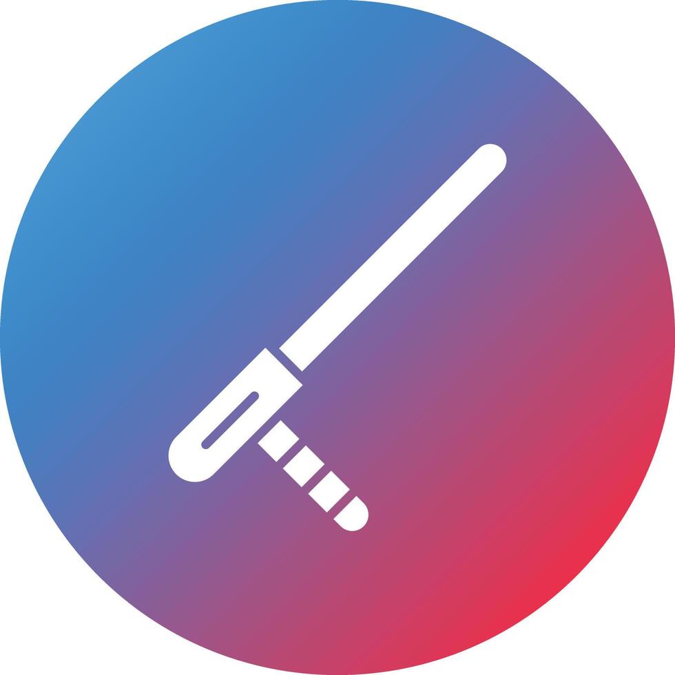 Baton Glyph Circle Gradient Background Icon vector