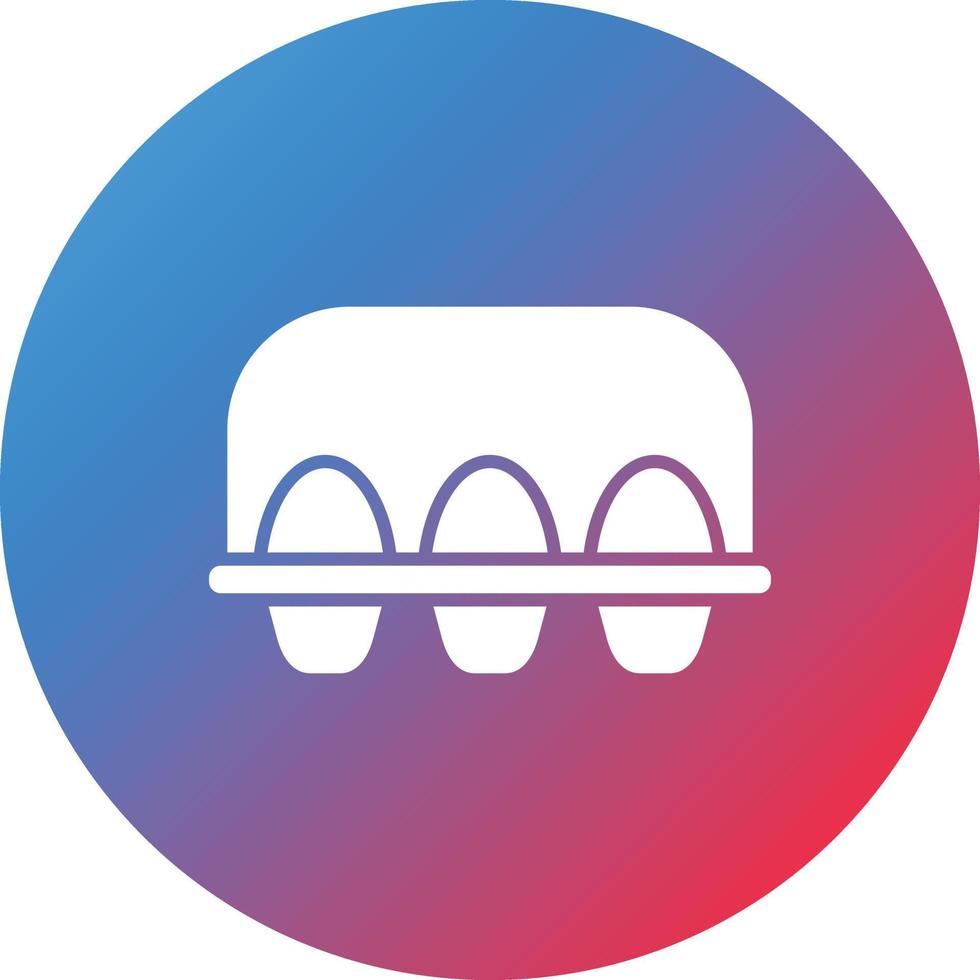 Egg Carton Glyph Circle Gradient Background Icon vector
