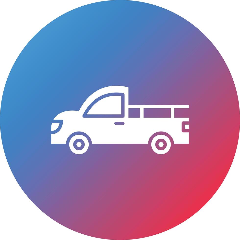 camioneta glifo círculo gradiente icono de fondo vector