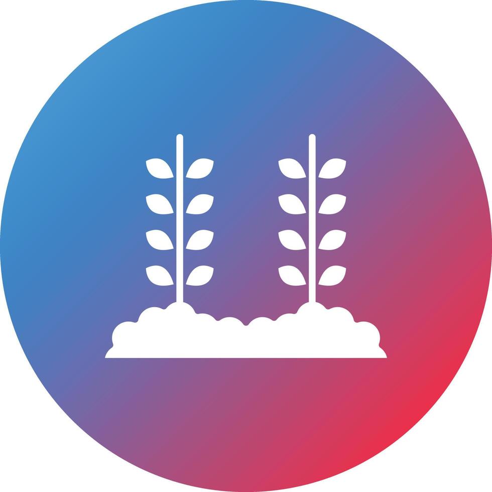 plantación de trigo glifo círculo gradiente icono de fondo vector