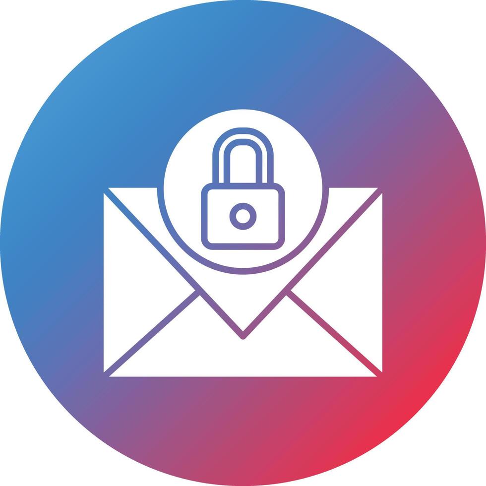 Email Security Glyph Circle Gradient Background Icon 7399004 ...