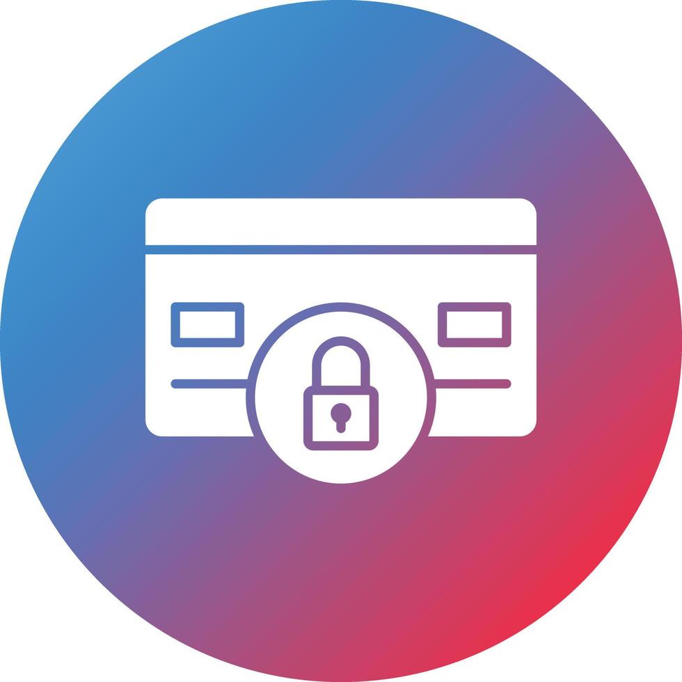 Secure Payment Glyph Circle Gradient Background Icon vector