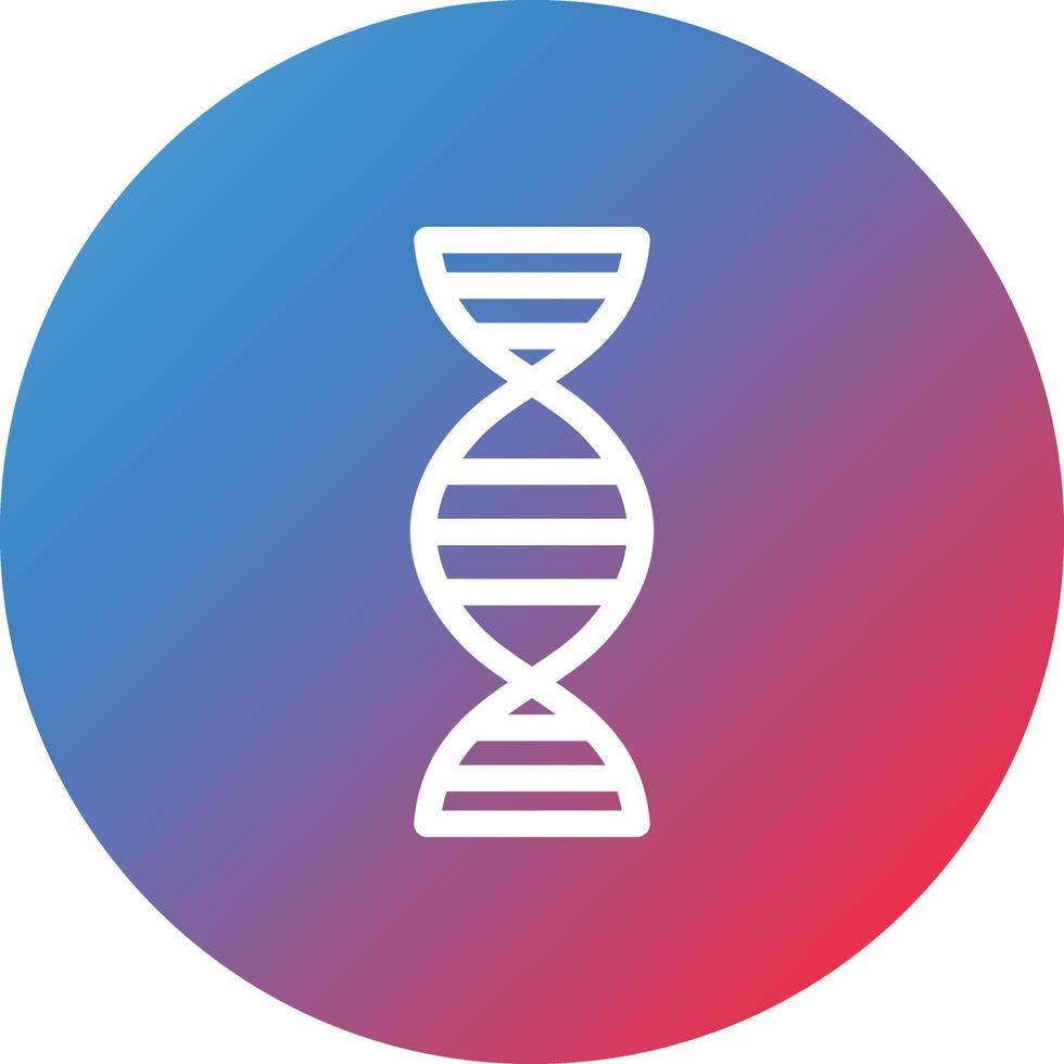 DNA Glyph Circle Gradient Background Icon vector