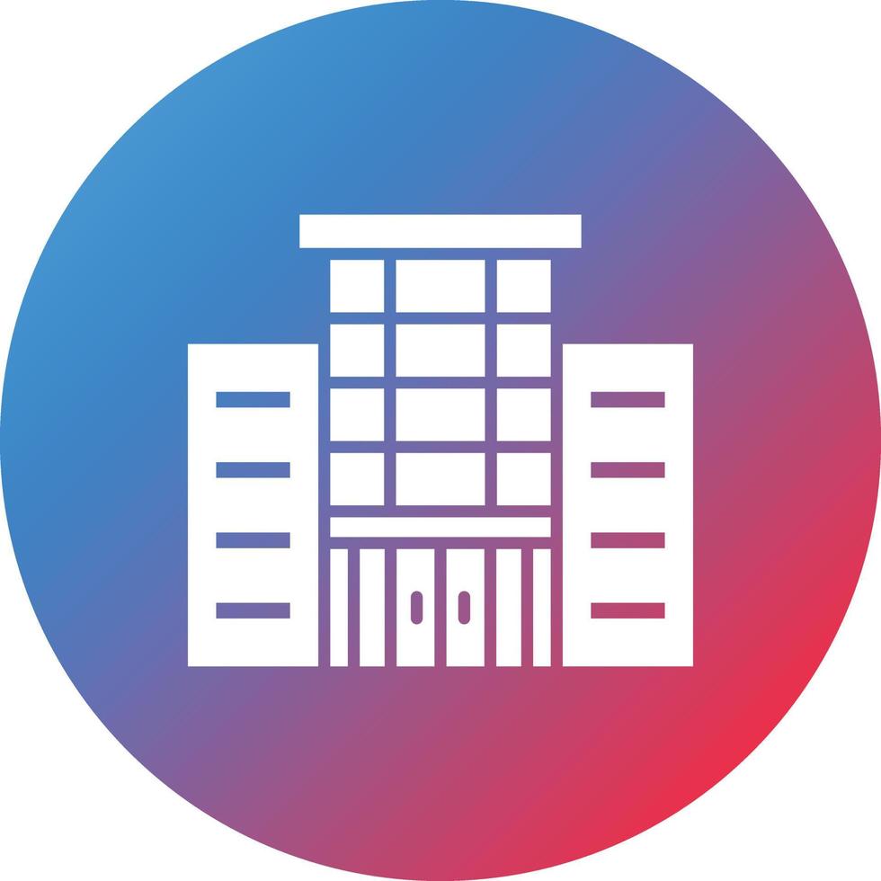 Mall Glyph Circle Gradient Background Icon vector