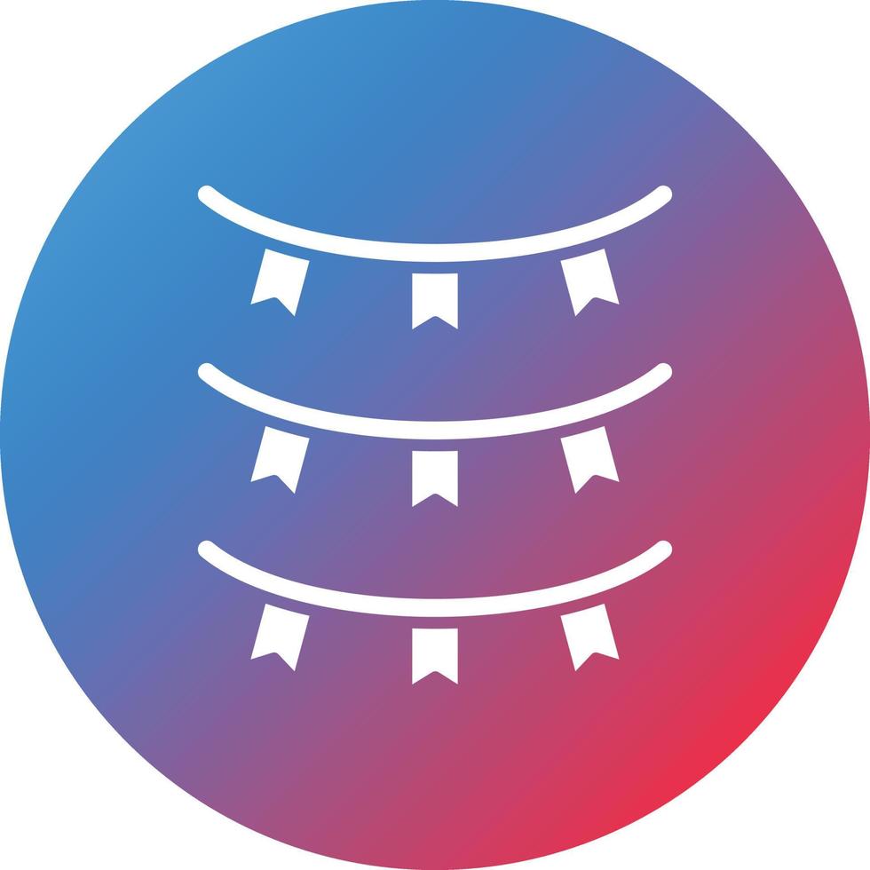 Garland Glyph Circle Gradient Background Icon vector