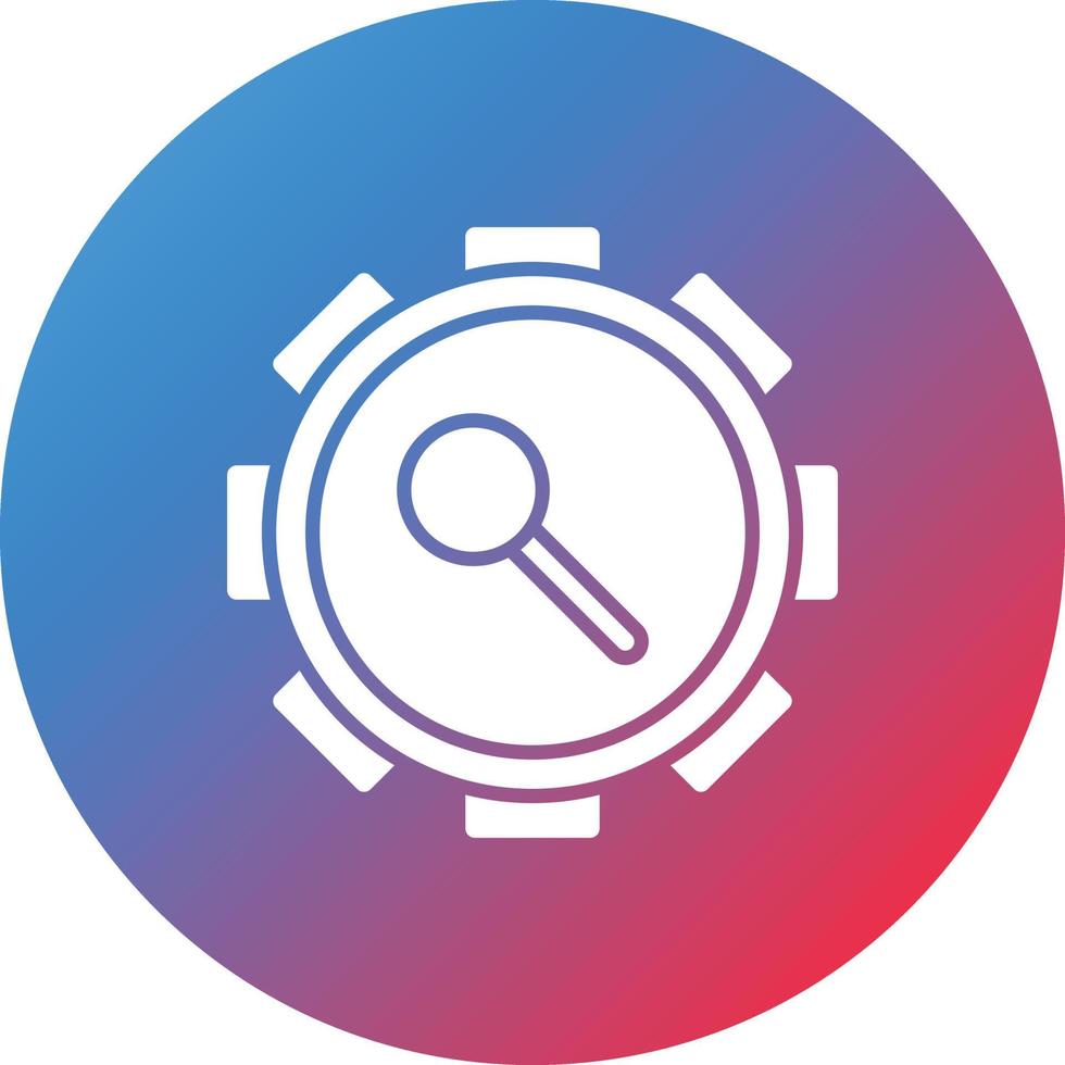 Tambourine Glyph Circle Gradient Background Icon vector