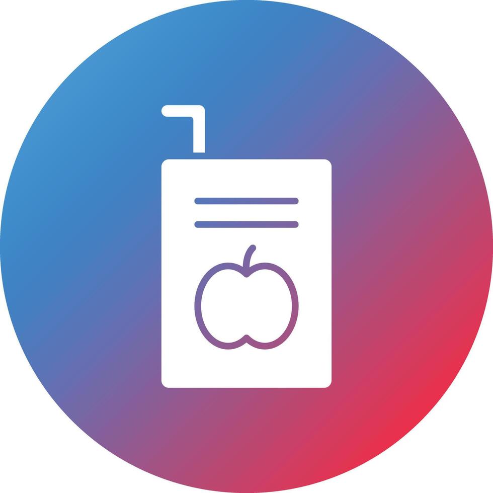 Juice Glyph Circle Gradient Background Icon vector