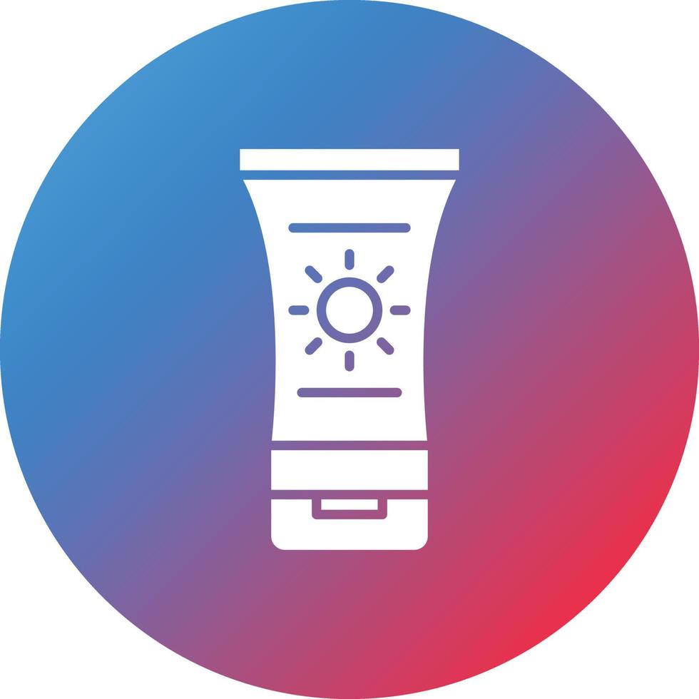 Sunscreen Glyph Circle Gradient Background Icon vector