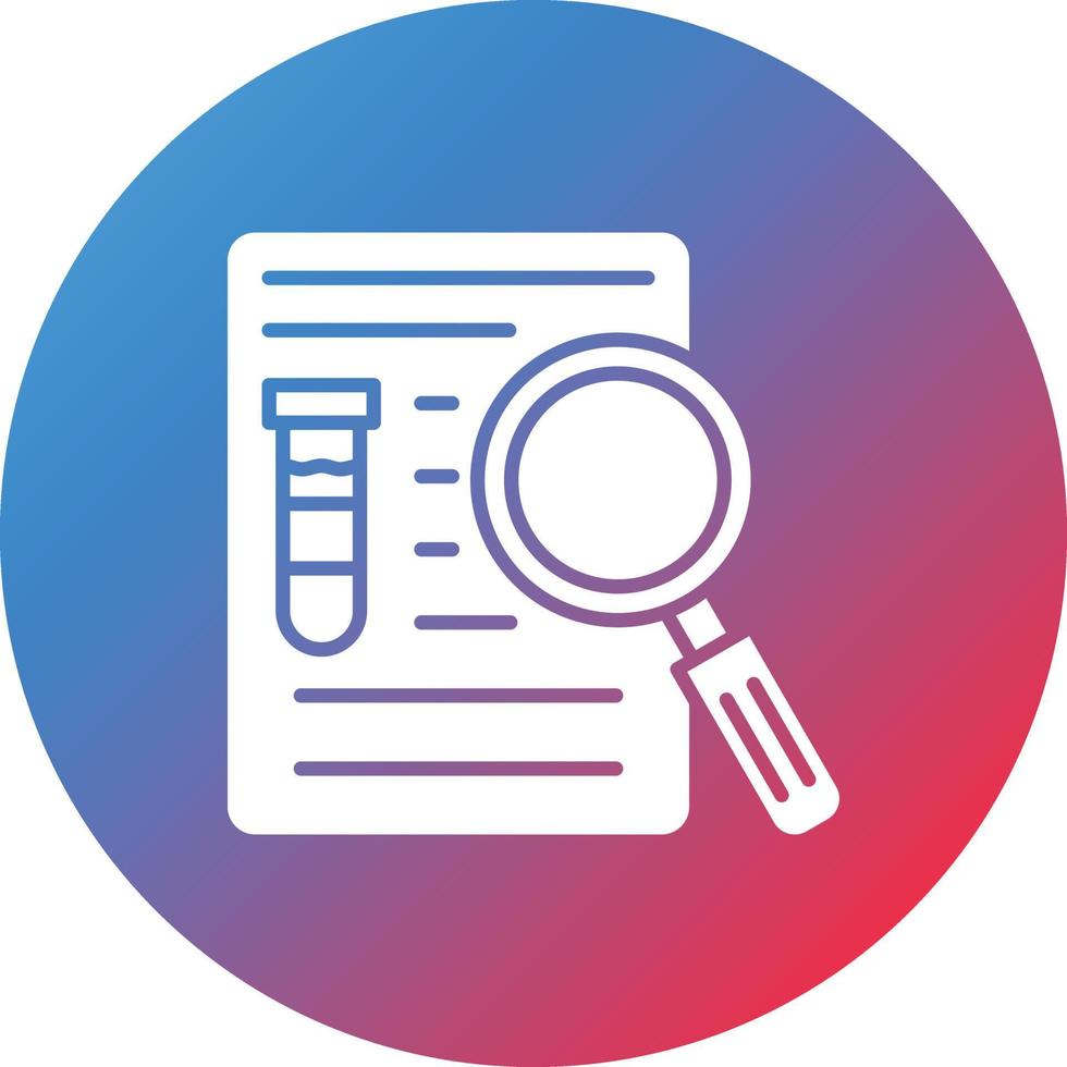 Research Paper Glyph Circle Gradient Background Icon vector