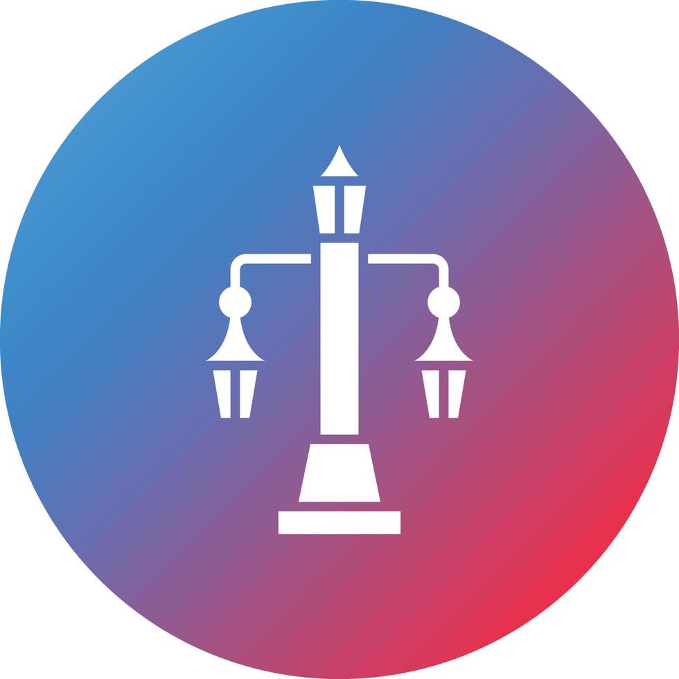 Street Light Glyph Circle Gradient Background Icon vector