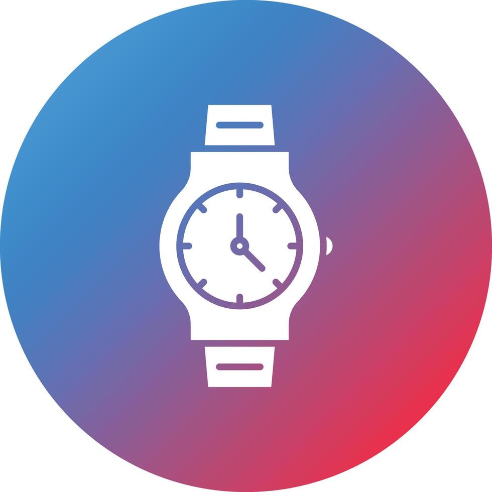 Wristwatch Glyph Circle Gradient Background Icon vector