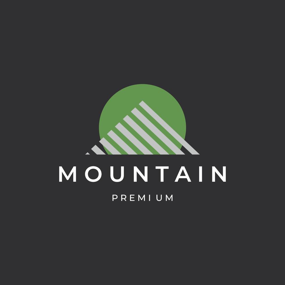 diseño moderno del ejemplo del vector del logotipo de la montaña