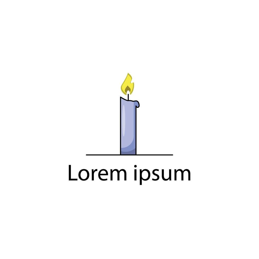 candle logo vector template