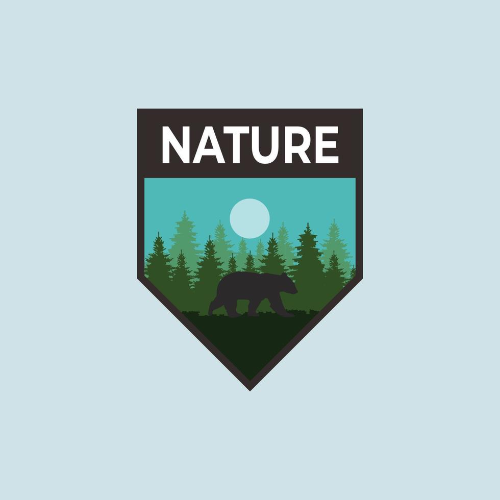 Outdoor  Badge logo vector illustration design