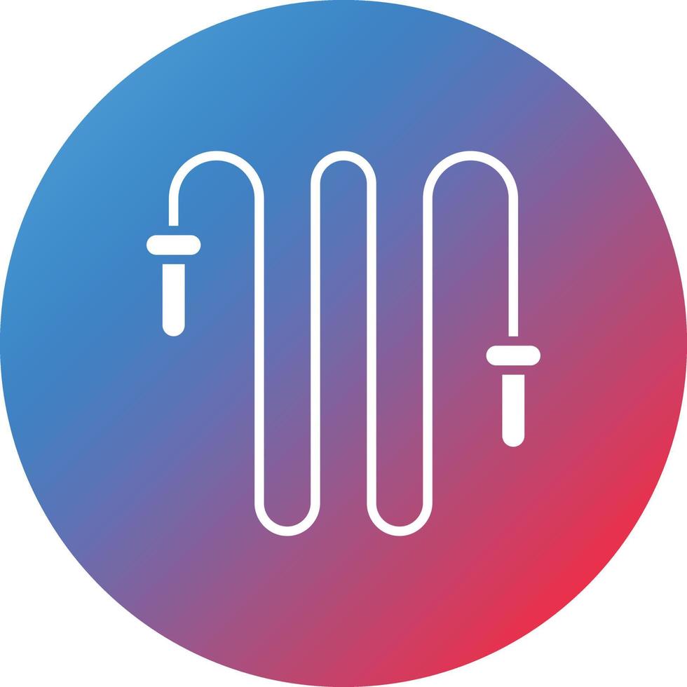 Skipping Rope Glyph Circle Gradient Background Icon vector