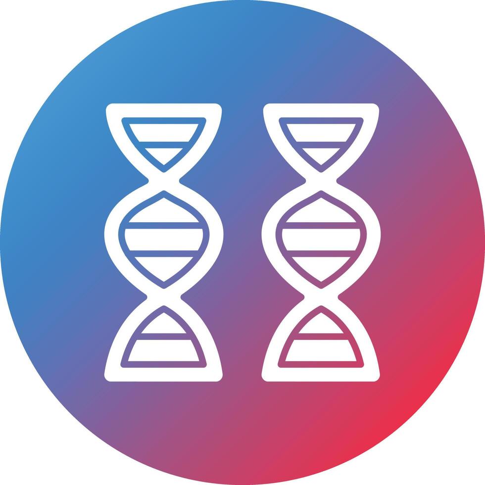 DNA Glyph Circle Gradient Background Icon vector