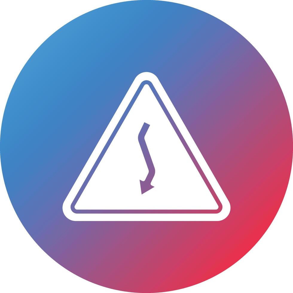 Danger Glyph Circle Gradient Background Icon vector