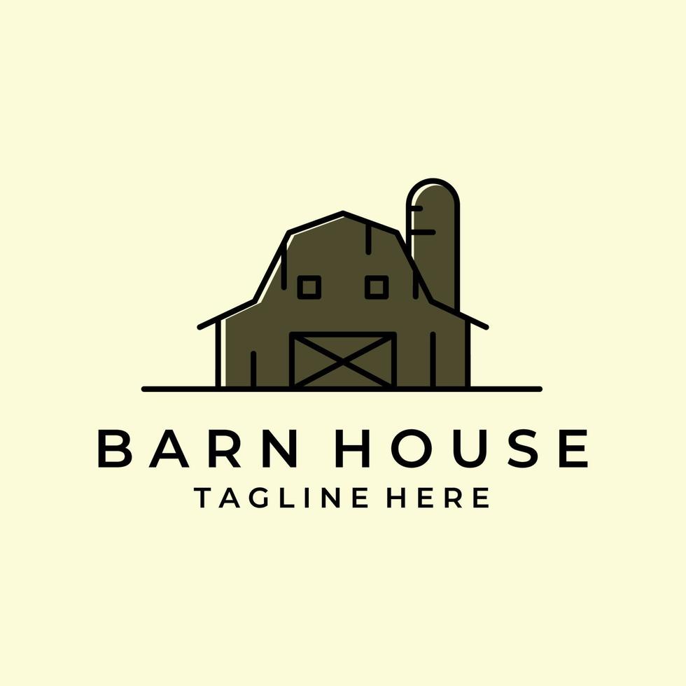 vintage barn logo vector design