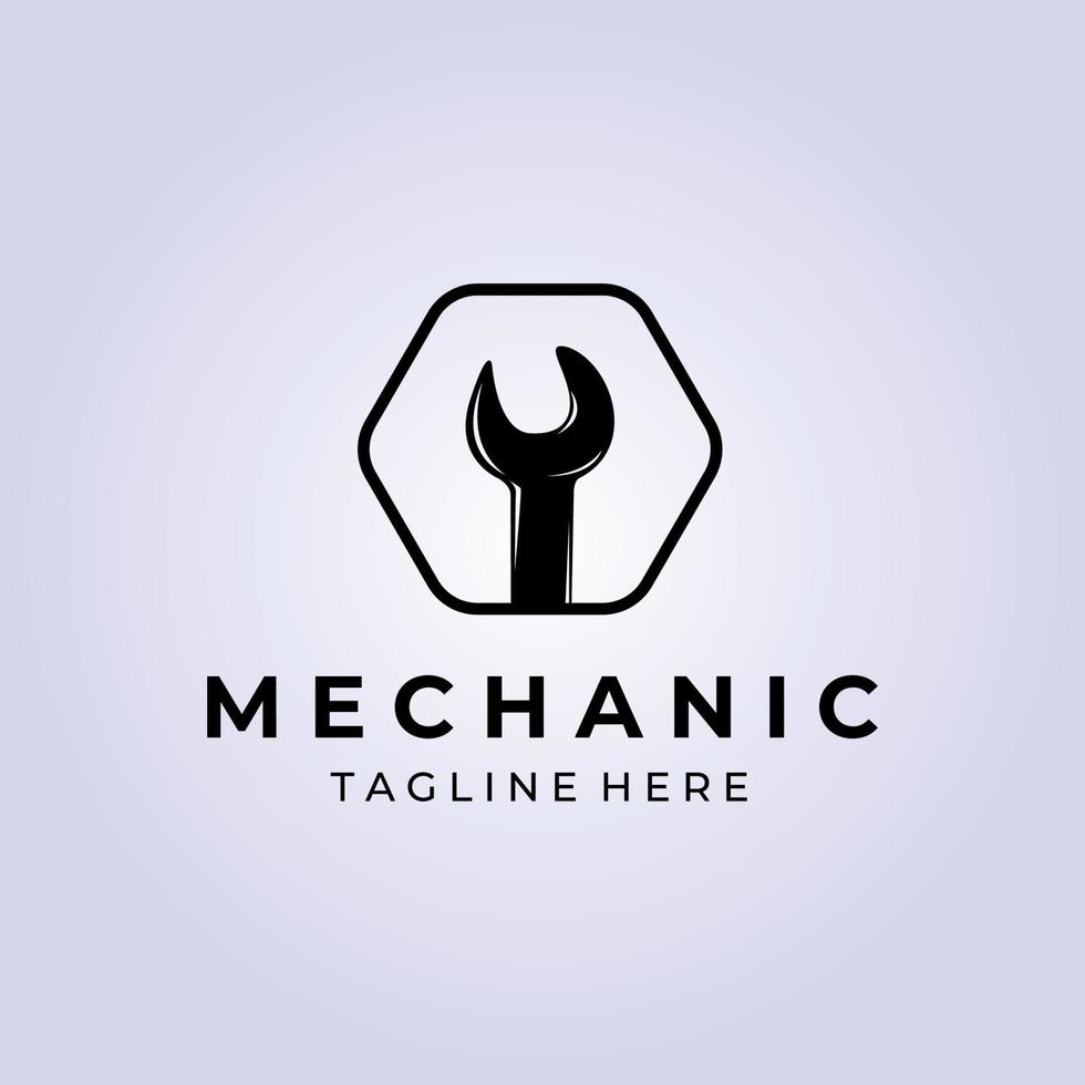 diseño de vector de logotipo de servicio mecánico