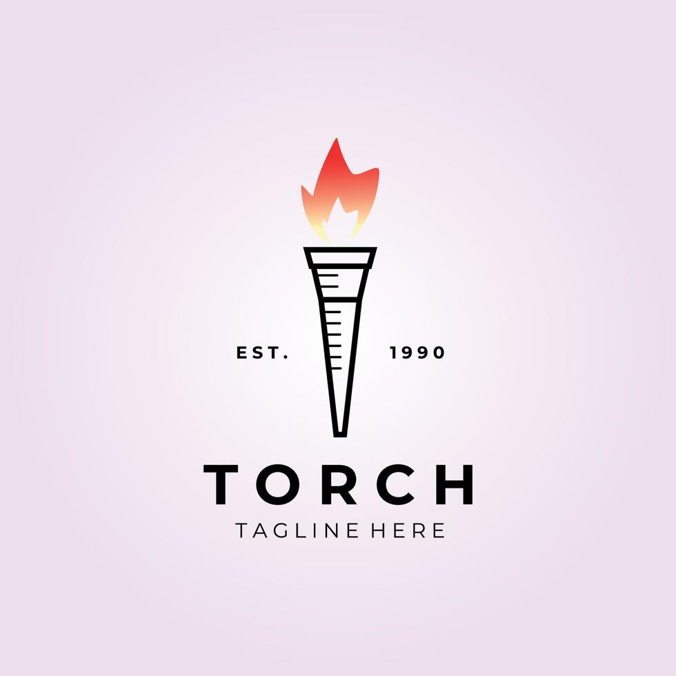 Torch   logo  template vector illustration design