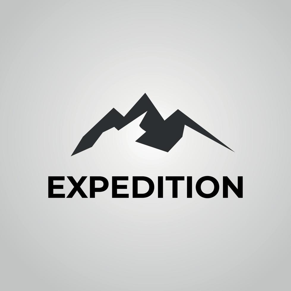 ilustración al aire libre del logotipo de la expedición vector
