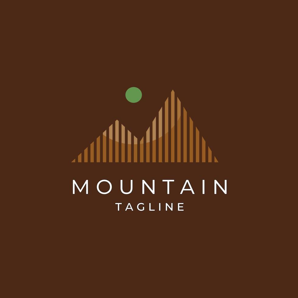 Mountain logo badge modern vector illustration design