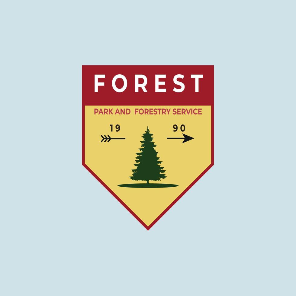 bosque emblema logo icono vector diseño
