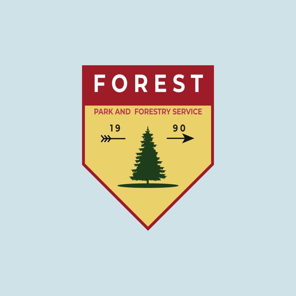 Forest emblem logo icon vector design