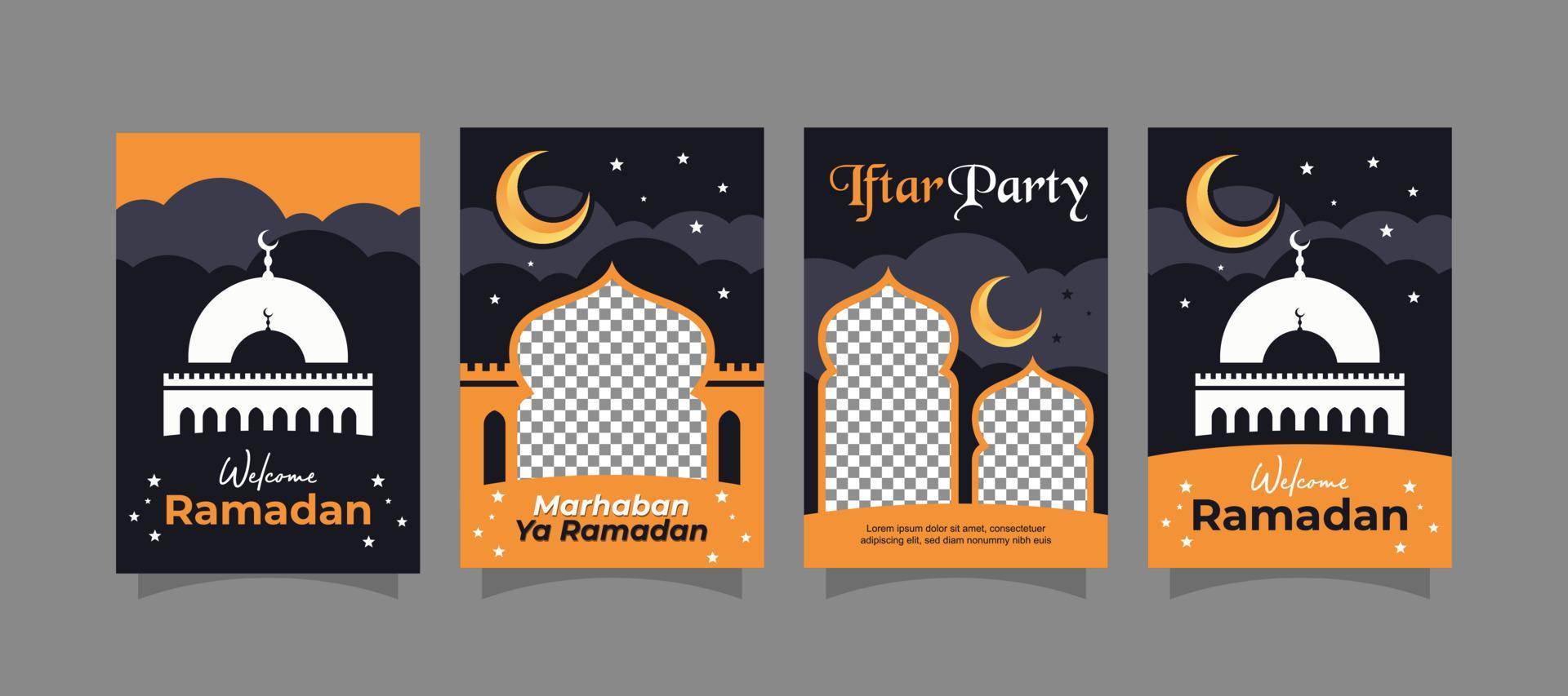 Ramadan mubarak poster. Islamic Poster . vector illustration