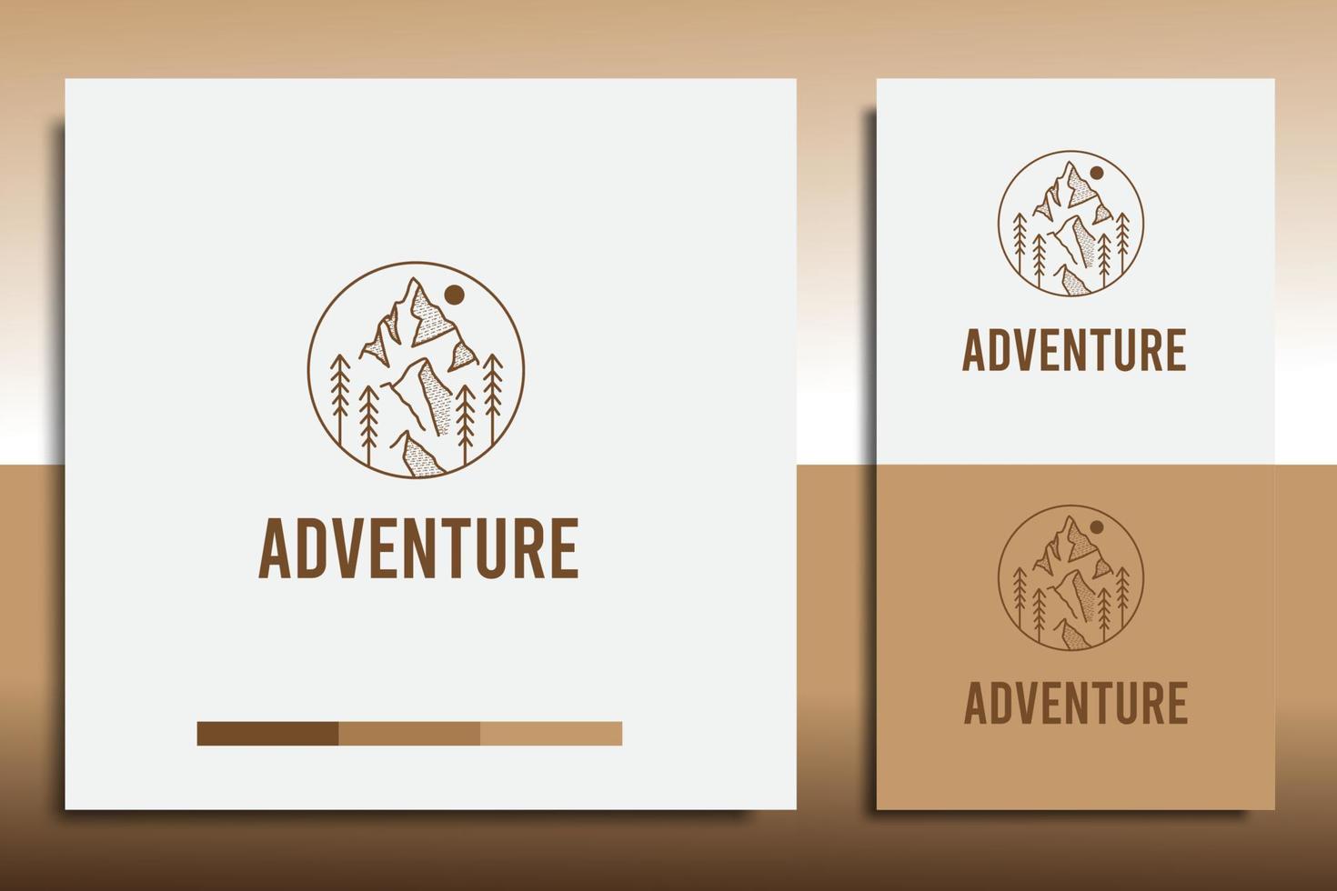 plantilla de diseño de logotipo de aventura, con un icono de montaña simple vector