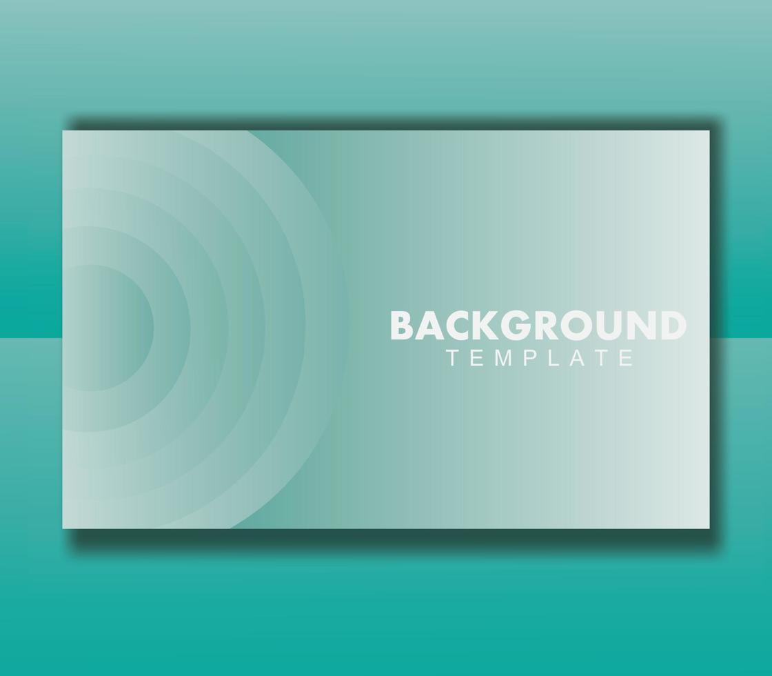 simple green wavy background design template vector