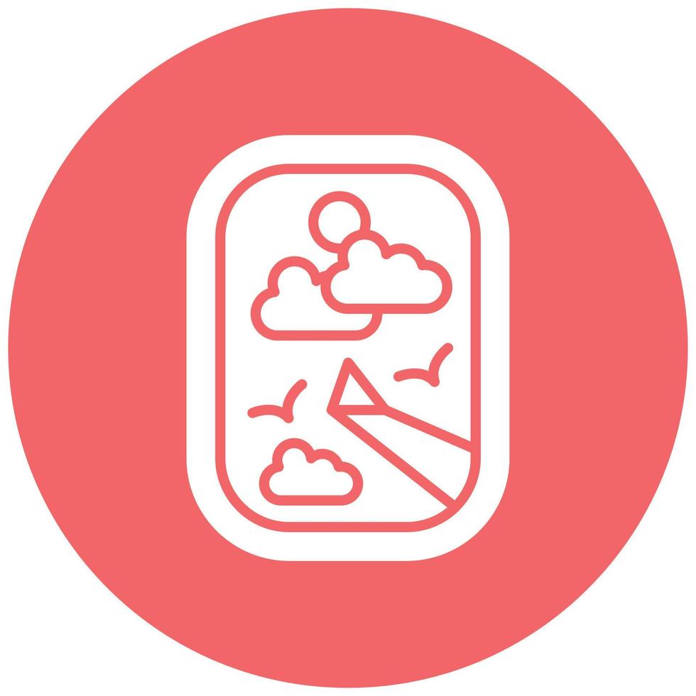 Aeroplane Window Icon Style vector