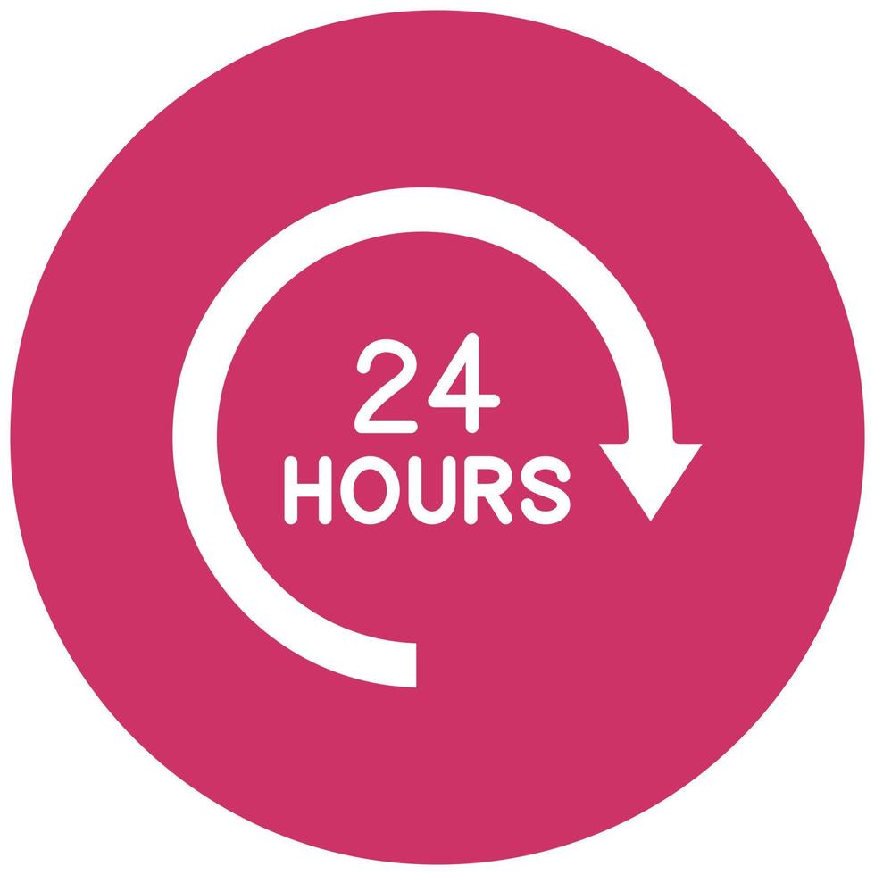 24 Hours Icon Style vector