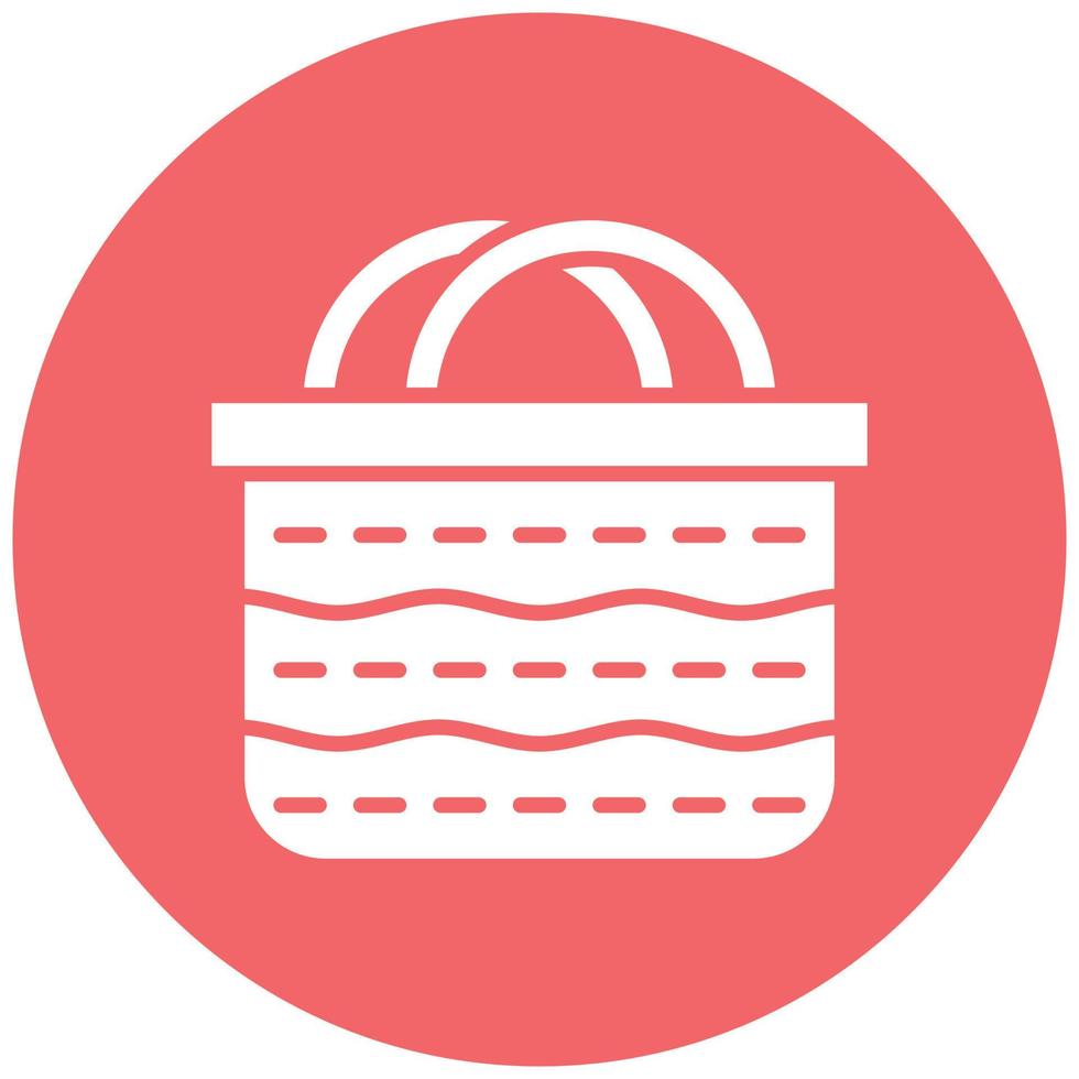Picnic Basket Icon Style vector