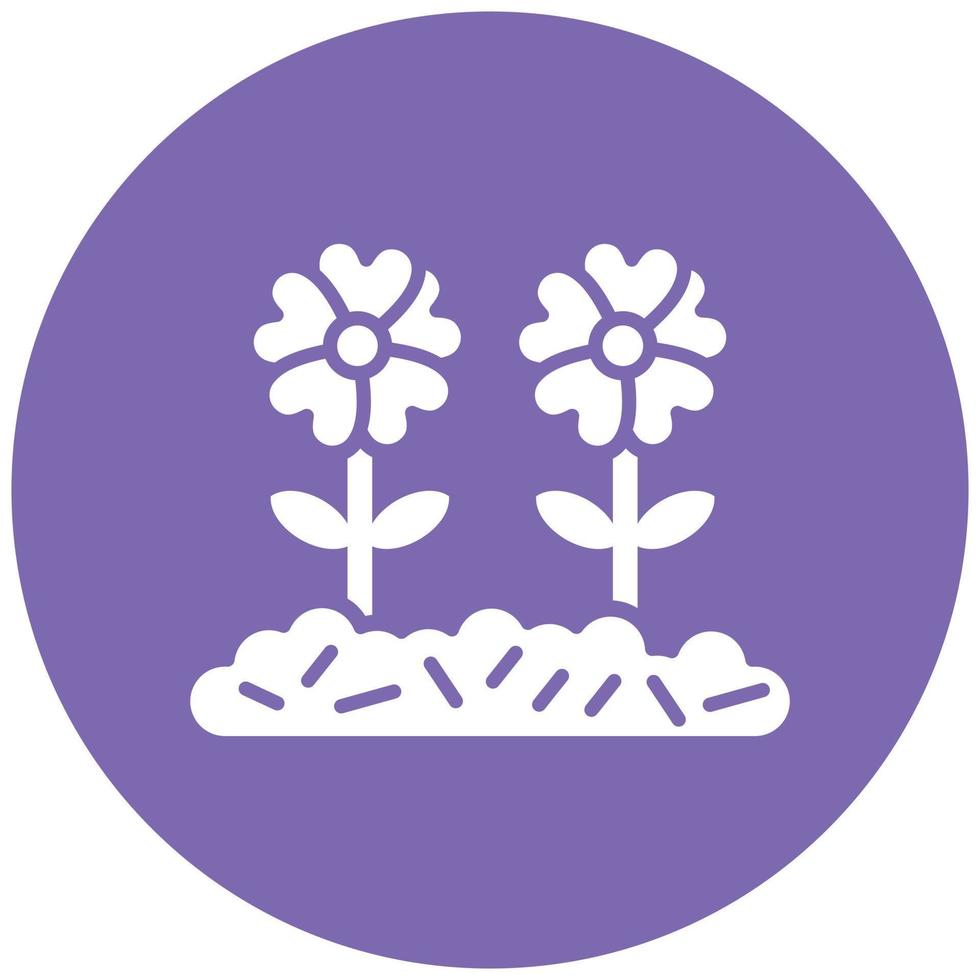 Flower Plantation Icon Style vector