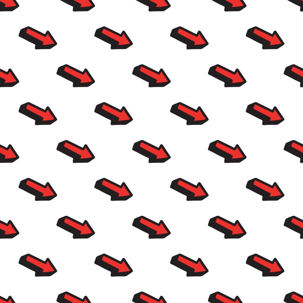 Seamless pattern with a red cursor.Vector illustration vector